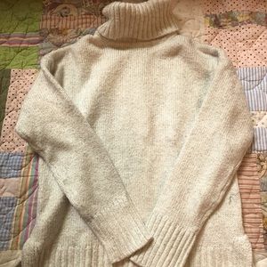Banana Republic Cream Knit Turtleneck Sweater